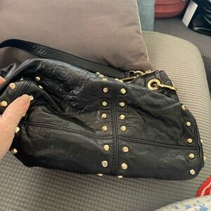 Black Studded Leather Bag
